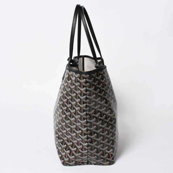 新品未使用 GOYARD ゴヤール サンルイPM バッグ トートバッグ STLCROPMLTY01CL01P ブラック PVC レザー 中古 4a009210
