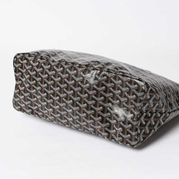 新品未使用 GOYARD ゴヤール サンルイPM バッグ トートバッグ STLCROPMLTY01CL01P ブラック PVC レザー 中古 4a009210