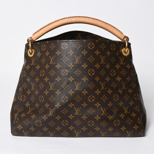 LOUIS VUITTON ルイヴィトン アーツィーMM ショルダーバッグ M40249 モノグラム PVC レザー ゴールド金具 美品 中古 4a009134