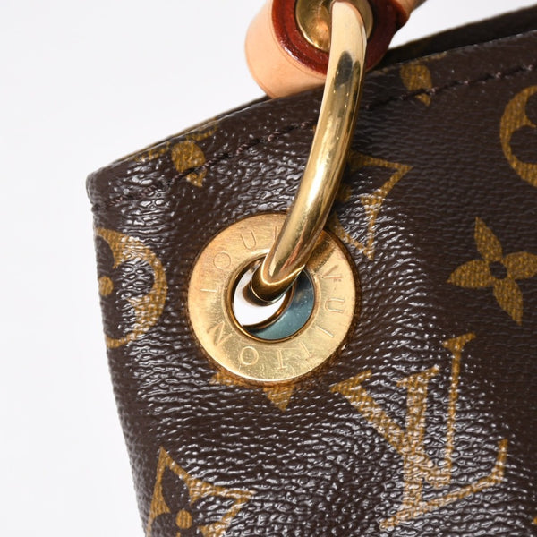 LOUIS VUITTON ルイヴィトン アーツィーMM ショルダーバッグ M40249 モノグラム PVC レザー ゴールド金具 美品 中古 4a009134