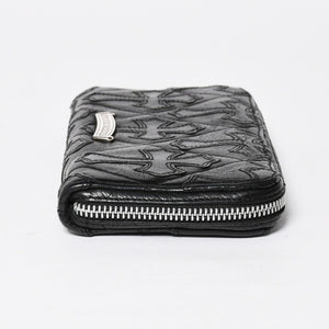 CHROME HEARTS クロムハーツ REC F ZIP QUILTED レック F ジップ キルティング 長財布 セメタリークロスパッチ シルバー925 美品 中古 4a009198