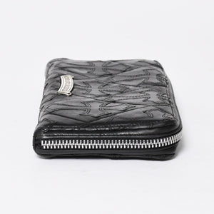 CHROME HEARTS クロムハーツ REC F ZIP QUILTED レック F ジップ キルティング 長財布 セメタリークロスパッチ シルバー925 美品 中古 4a009196