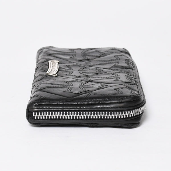 CHROME HEARTS クロムハーツ REC F ZIP QUILTED レック F ジップ キルティング 長財布 セメタリークロスパッチ シルバー925 美品 中古 4a009196