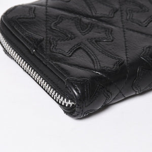 CHROME HEARTS クロムハーツ REC F ZIP QUILTED レック F ジップ キルティング 長財布 セメタリークロスパッチ シルバー925 美品 中古 4a009198