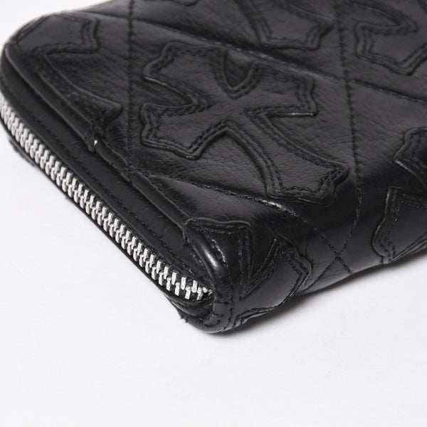CHROME HEARTS クロムハーツ REC F ZIP QUILTED レック F ジップ キルティング 長財布 セメタリークロスパッチ シルバー925 美品 中古 4a009198