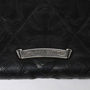 CHROME HEARTS クロムハーツ REC F ZIP QUILTED レック F ジップ キルティング 長財布 セメタリークロスパッチ シルバー925 美品 中古 4a009198