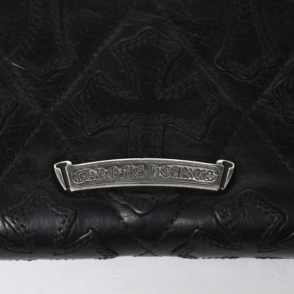 CHROME HEARTS クロムハーツ REC F ZIP QUILTED レック F ジップ キルティング 長財布 セメタリークロスパッチ シルバー925 美品 中古 4a009198