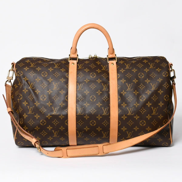 極美品 LOUIS VUITTON ルイヴィトン モノグラム キーポルバンドリエール50 ブラウン M41416 ボストンバッグ 中古 4a009122