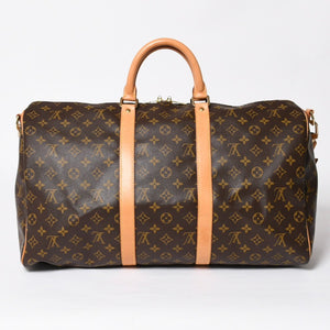極美品 LOUIS VUITTON ルイヴィトン モノグラム キーポルバンドリエール50 ブラウン M41416 ボストンバッグ 中古 4a009122