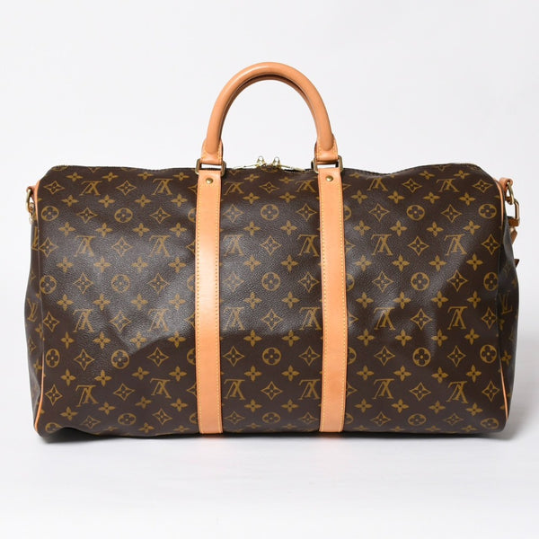 極美品 LOUIS VUITTON ルイヴィトン モノグラム キーポルバンドリエール50 ブラウン M41416 ボストンバッグ 中古 4a009122