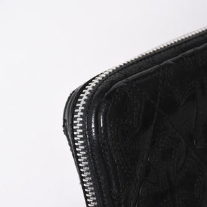 CHROME HEARTS クロムハーツ REC F ZIP QUILTED レック F ジップ キルティング 長財布 セメタリークロスパッチ シルバー925 美品 中古 4a009198