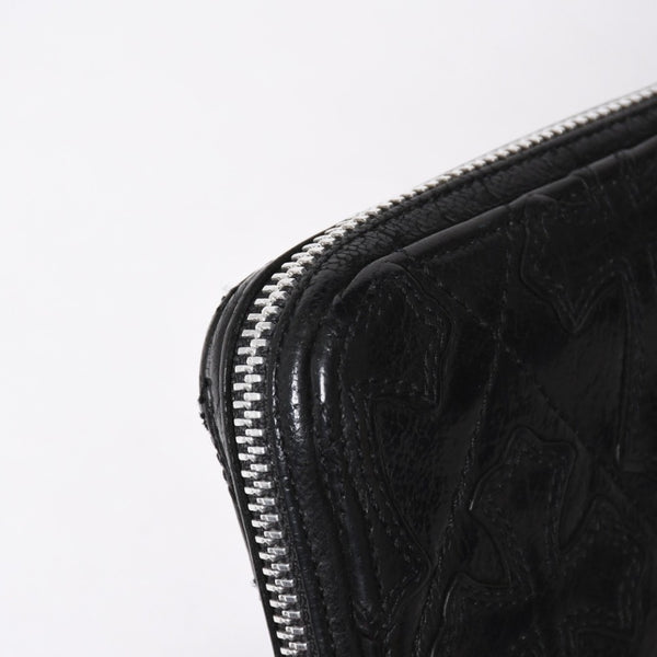 CHROME HEARTS クロムハーツ REC F ZIP QUILTED レック F ジップ キルティング 長財布 セメタリークロスパッチ シルバー925 美品 中古 4a009198