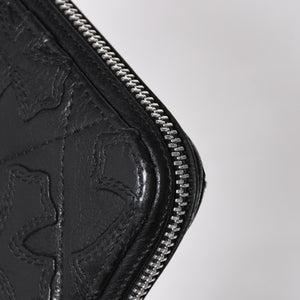 CHROME HEARTS クロムハーツ REC F ZIP QUILTED レック F ジップ キルティング 長財布 セメタリークロスパッチ シルバー925 美品 中古 4a009198
