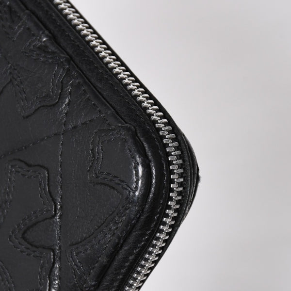 CHROME HEARTS クロムハーツ REC F ZIP QUILTED レック F ジップ キルティング 長財布 セメタリークロスパッチ シルバー925 美品 中古 4a009198