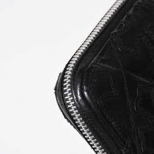 CHROME HEARTS クロムハーツ REC F ZIP QUILTED レック F ジップ キルティング 長財布 セメタリークロスパッチ シルバー925 美品 中古 4a009198