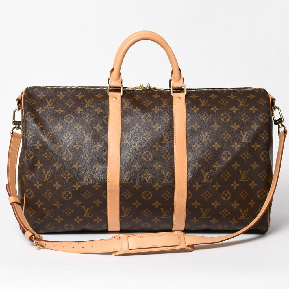 Very Good Condition LOUIS VUITTON Monogram Keepall Bandouliere 50 Brown M41416 Boston Bag Used 4a009128