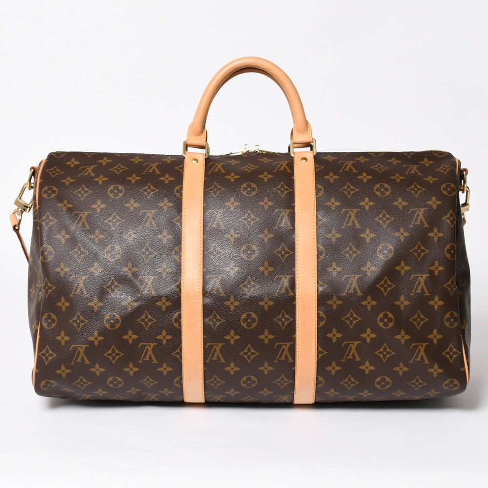 Very Good Condition LOUIS VUITTON Monogram Keepall Bandouliere 50 Brown M41416 Boston Bag Used 4a009128