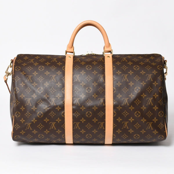 極美品 LOUIS VUITTON ルイヴィトン モノグラム キーポルバンドリエール50 ブラウン M41416 ボストンバッグ 中古 4a009128