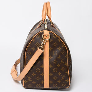極美品 LOUIS VUITTON ルイヴィトン モノグラム キーポルバンドリエール50 ブラウン M41416 ボストンバッグ 中古 4a009128