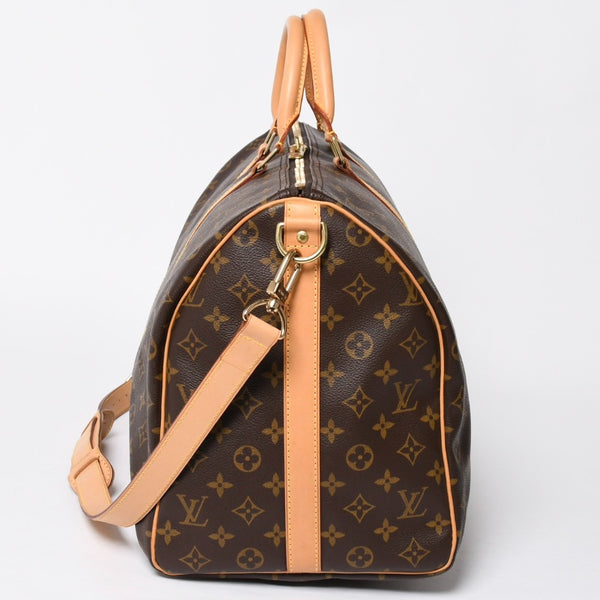 極美品 LOUIS VUITTON ルイヴィトン モノグラム キーポルバンドリエール50 ブラウン M41416 ボストンバッグ 中古 4a009128