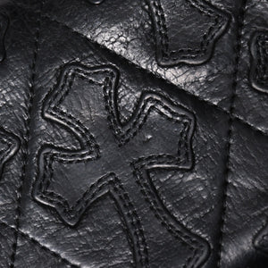 CHROME HEARTS クロムハーツ REC F ZIP QUILTED レック F ジップ キルティング 長財布 セメタリークロスパッチ シルバー925 美品 中古 4a009198