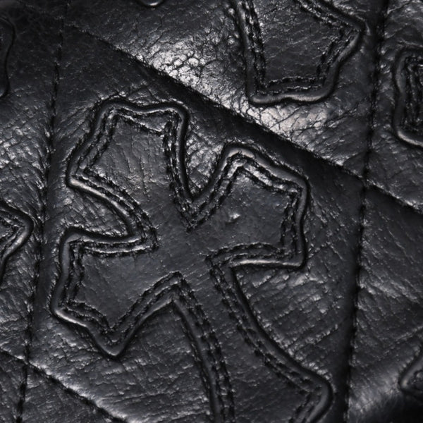 CHROME HEARTS クロムハーツ REC F ZIP QUILTED レック F ジップ キルティング 長財布 セメタリークロスパッチ シルバー925 美品 中古 4a009198