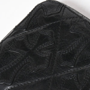CHROME HEARTS クロムハーツ REC F ZIP QUILTED レック F ジップ キルティング 長財布 セメタリークロスパッチ シルバー925 美品 中古 4a009198