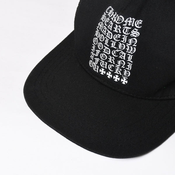 極美品 CHROME HEARTS クロムハーツ EYE CHART TRUCKER CAP アイチャート トラッカーキャップ ONE SIZE 53-60cm ブラック 中古 4a009205