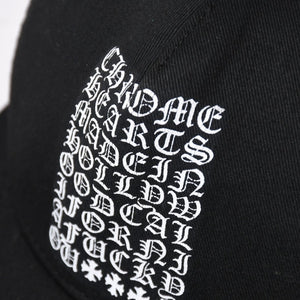 極美品 CHROME HEARTS クロムハーツ EYE CHART TRUCKER CAP アイチャート トラッカーキャップ ONE SIZE 53-60cm ブラック 中古 4a009205
