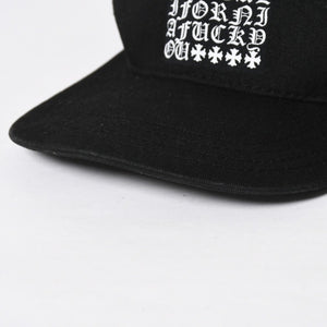 極美品 CHROME HEARTS クロムハーツ EYE CHART TRUCKER CAP アイチャート トラッカーキャップ ONE SIZE 53-60cm ブラック 中古 4a009205