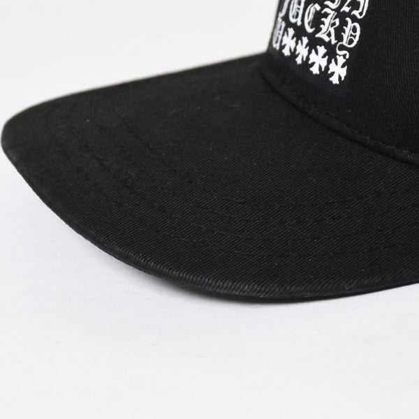 極美品 CHROME HEARTS クロムハーツ EYE CHART TRUCKER CAP アイチャート トラッカーキャップ ONE SIZE 53-60cm ブラック 中古 4a009205