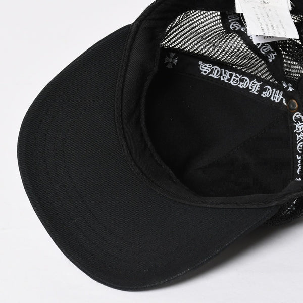 極美品 CHROME HEARTS クロムハーツ EYE CHART TRUCKER CAP アイチャート トラッカーキャップ ONE SIZE 53-60cm ブラック 中古 4a009205