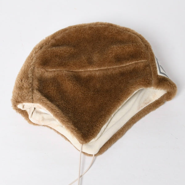 極美品 CHANEL シャネル スポーツライン エコファー トラッパーハット ニットキャップ ココマーク 2001 Mサイズ ブラウン 中古 4a008982
