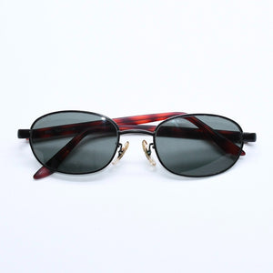 RAYBAN レイバン サングラス オーバル W2960 PPBK アセテート メタル ブラック デミレッド 美品 中古 4a008611
