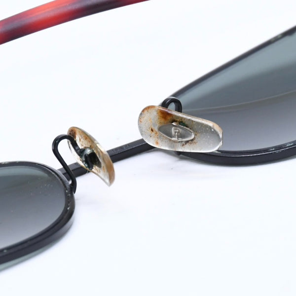 RAYBAN レイバン サングラス オーバル W2960 PPBK アセテート メタル ブラック デミレッド 美品 中古 4a008611