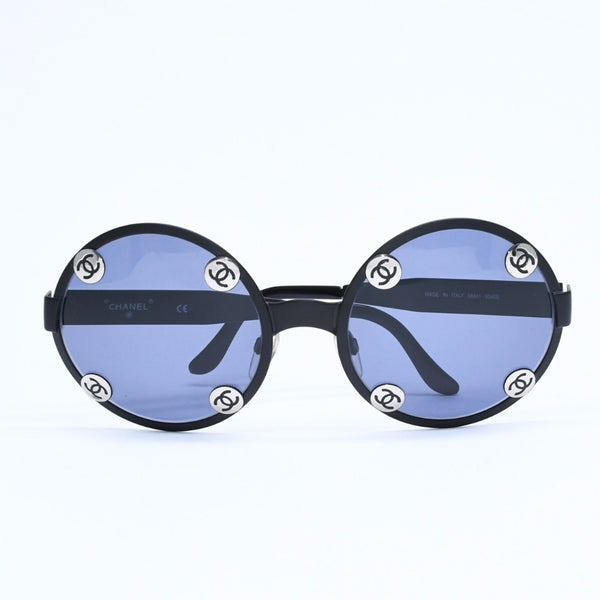 極美品 CHANEL シャネル サングラス アイウェア ヴィンテージ 08841 90405 ココマーク ブラック 中古 4a009183