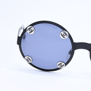 極美品 CHANEL シャネル サングラス アイウェア ヴィンテージ 08841 90405 ココマーク ブラック 中古 4a009183