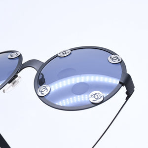 極美品 CHANEL シャネル サングラス アイウェア ヴィンテージ 08841 90405 ココマーク ブラック 中古 4a009183