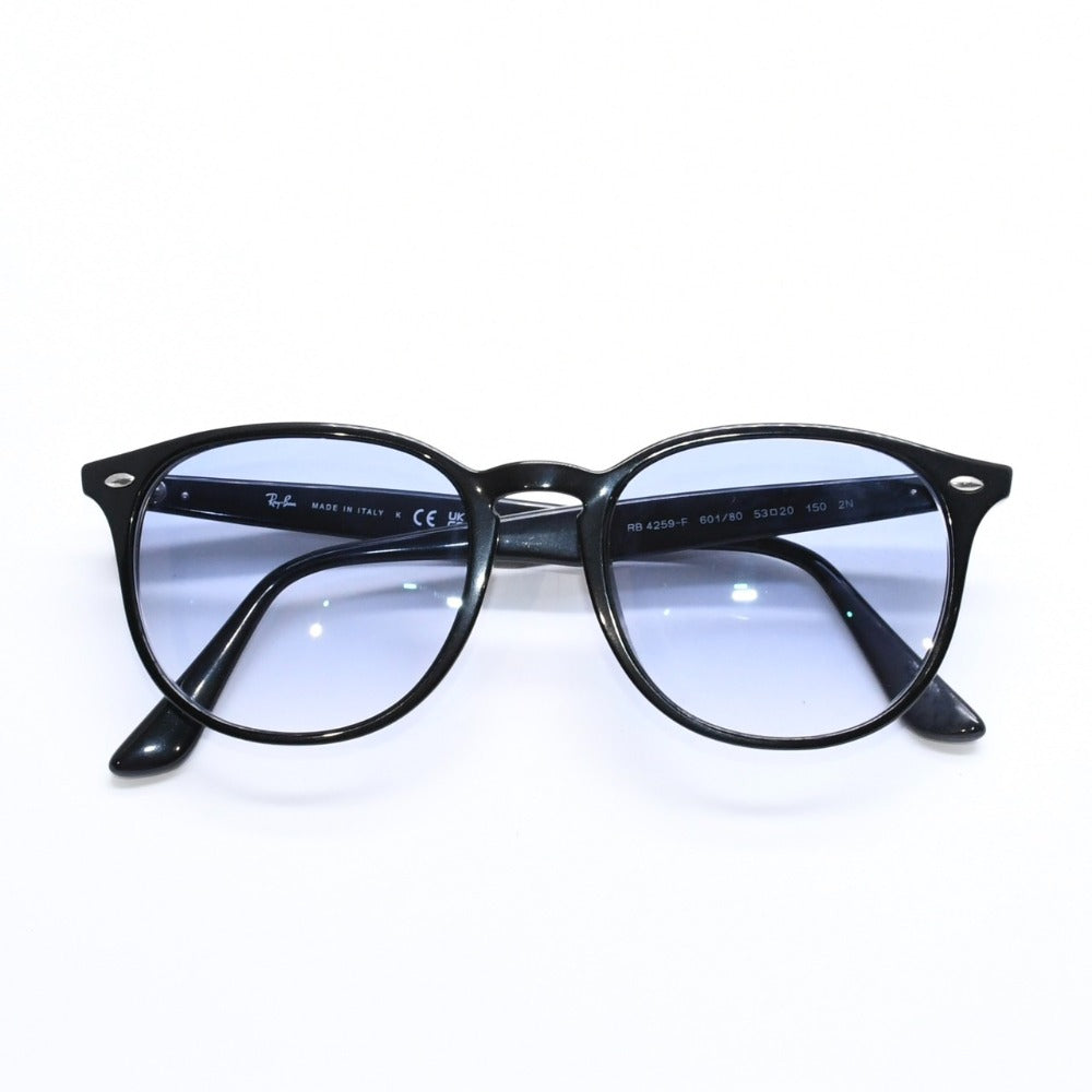 Mint condition RAYBAN sunglasses, Asian fit, prescription lenses included, RB4259, acetate, black/light blue, silver hardware, size 53.◻20 Used 4a008612