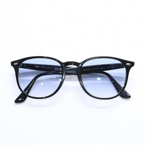 極美品 RAYBAN レイバン サングラス アジアンフィット 度あり RB4259 アセテート ブラック ライトブルー シルバー金具 サイズ53◻︎20 中古 4a008612