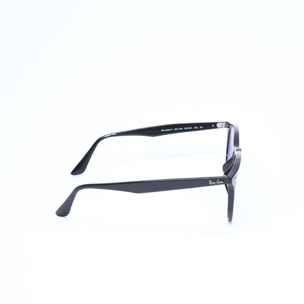 極美品 RAYBAN レイバン サングラス アジアンフィット 度あり RB4259 アセテート ブラック ライトブルー シルバー金具 サイズ53◻︎20 中古 4a008612