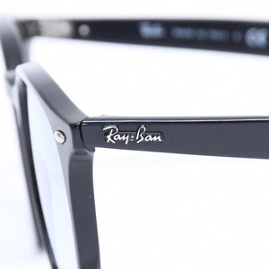 極美品 RAYBAN レイバン サングラス アジアンフィット 度あり RB4259 アセテート ブラック ライトブルー シルバー金具 サイズ53◻︎20 中古 4a008612