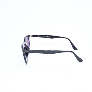 極美品 RAYBAN レイバン サングラス アジアンフィット 度あり RB4259 アセテート ブラック ライトブルー シルバー金具 サイズ53◻︎20 中古 4a008612