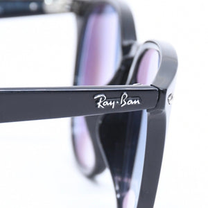 極美品 RAYBAN レイバン サングラス アジアンフィット 度あり RB4259 アセテート ブラック ライトブルー シルバー金具 サイズ53◻︎20 中古 4a008612