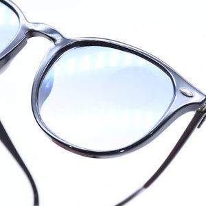 極美品 RAYBAN レイバン サングラス アジアンフィット 度あり RB4259 アセテート ブラック ライトブルー シルバー金具 サイズ53◻︎20 中古 4a008612