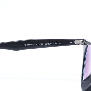 極美品 RAYBAN レイバン サングラス アジアンフィット 度あり RB4259 アセテート ブラック ライトブルー シルバー金具 サイズ53◻︎20 中古 4a008612
