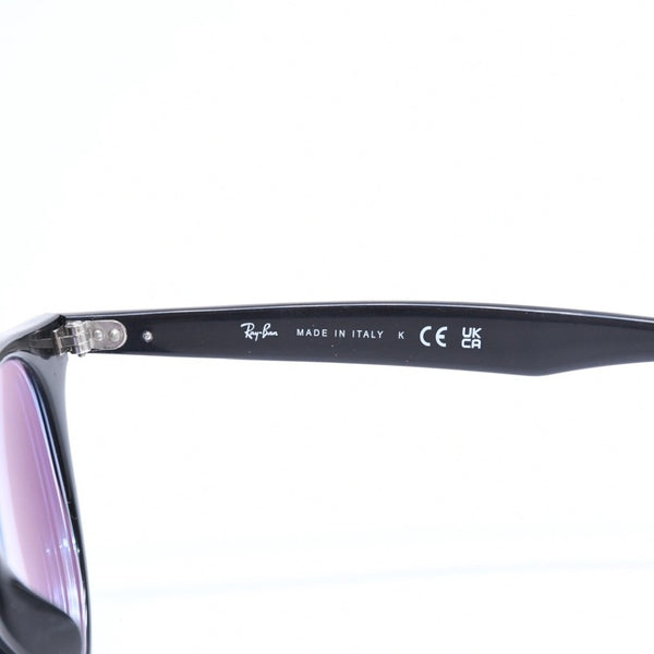 極美品 RAYBAN レイバン サングラス アジアンフィット 度あり RB4259 アセテート ブラック ライトブルー シルバー金具 サイズ53◻︎20 中古 4a008612
