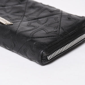 CHROME HEARTS クロムハーツ REC F ZIP QUILTED レック F ジップ キルティング 長財布 セメタリークロスパッチ シルバー925 美品 中古 4a009196