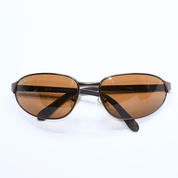 RAYBAN レイバン サングラス W3160 イタリア製 メタル ラバー ブラウン ブロンズ金具 美品 中古 4a008625