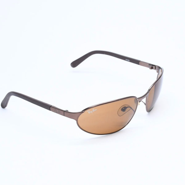 RAYBAN レイバン サングラス W3160 イタリア製 メタル ラバー ブラウン ブロンズ金具 美品 中古 4a008625
